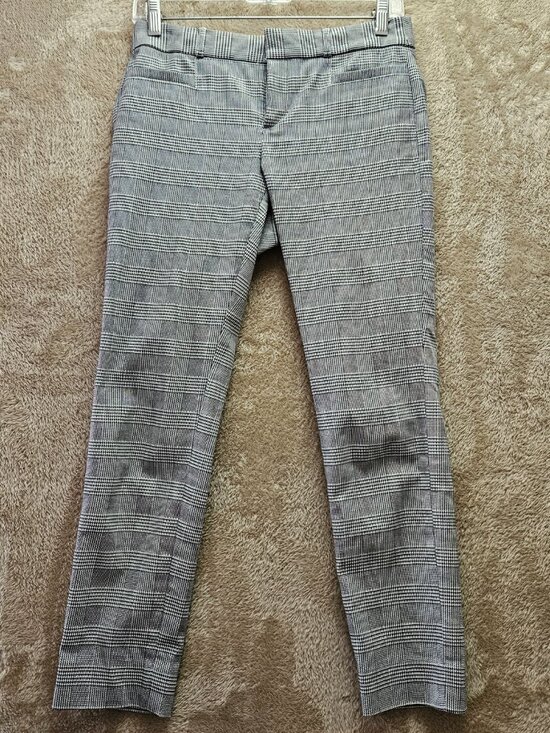 Banana Republic Pants - Banana Republic Dress Pants Sloan Black and White Plaid Pattern Petite Size 0P